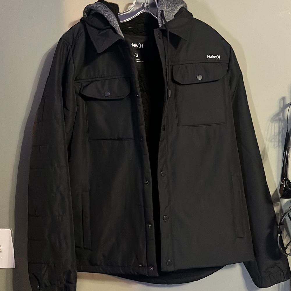 Hurley zip up coat large